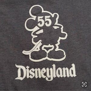 Disneyland 55th Anniversary Sherpa Lined Gray Zip Up Hoodie 2X